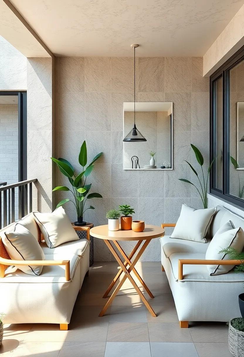 Cozy Patio Perfection: Discover how foldable bistro tables⁢ can transform a tiny balcony into an intimate dining nook‌ for two