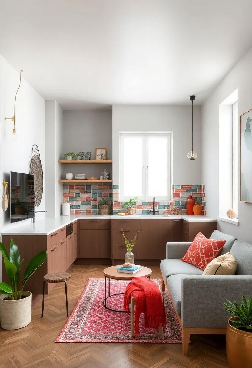 Colorful Tile Accents: Consider how a⁢ bold tiled backsplash in the kitchen or ​bathroom ‌can ⁢add personality without⁣ overwhelming a ‍small area