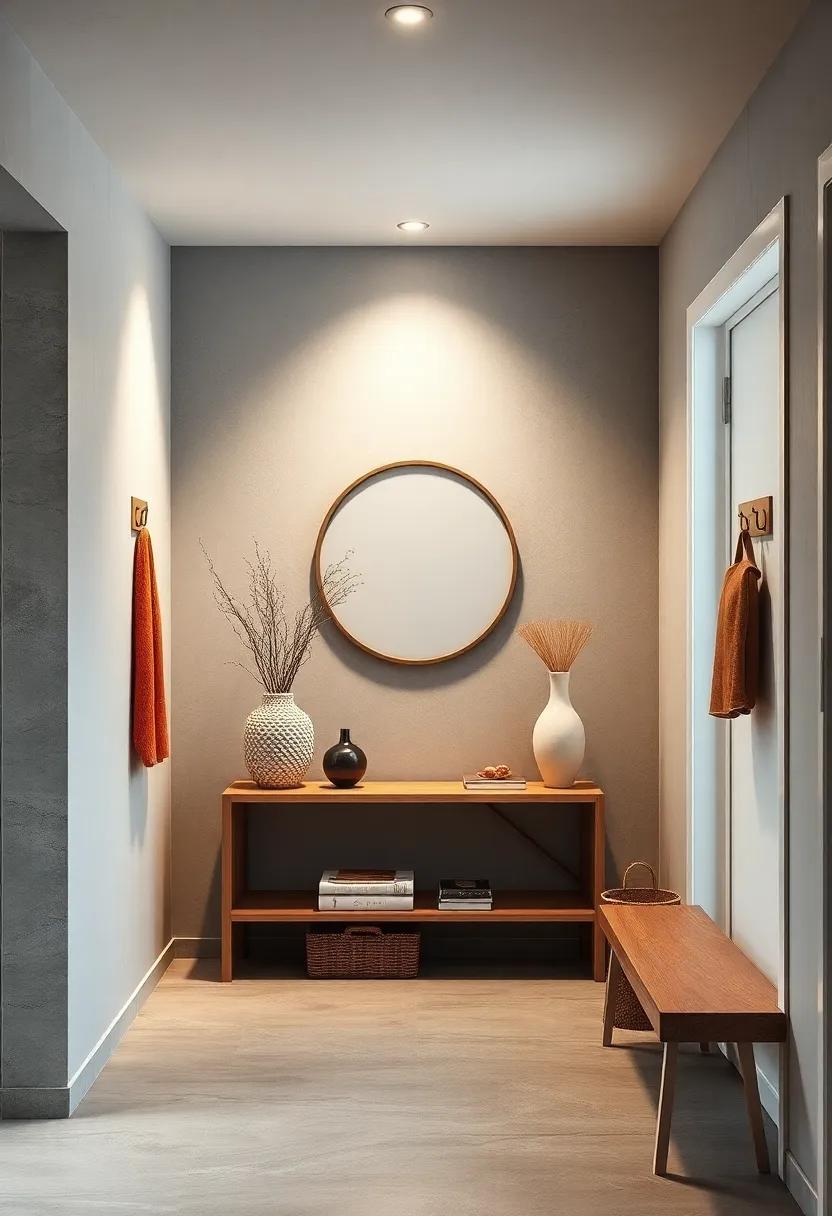Uncluttered ⁣Entryways: Design a ‌serene entry ‌area with ​minimalist hooks⁤ and a sleek console table to​ keep⁢ essentials organized yet stylish