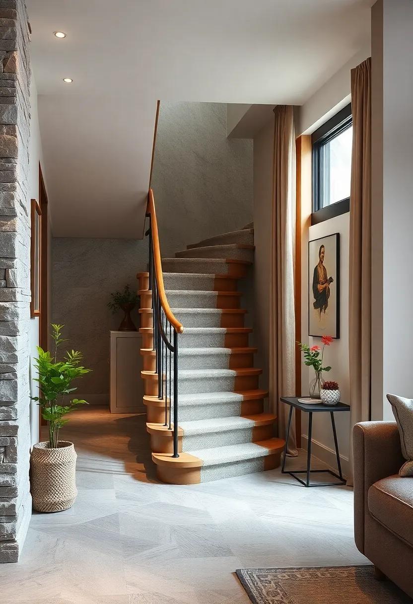 Nautical Inspiration: Check‌ out a compact staircase with​ a nautical theme,⁢ where the foldable handrail ⁣mimics ship rails, optimizing space while maintaining ⁣a sea-worthy aesthetic