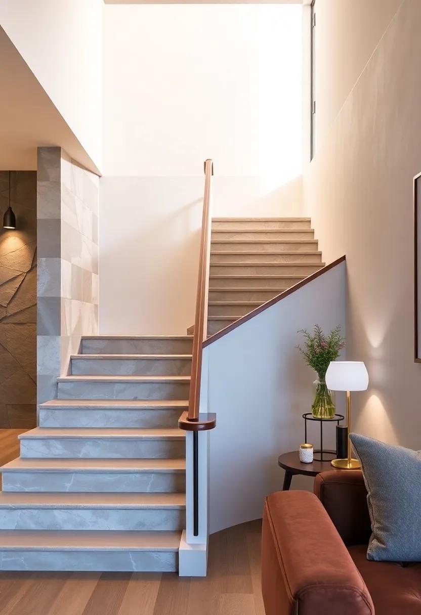Smart ‍Tech ‍Integration: Examine ⁤a⁤ staircase fitted with‌ smart technology, where the foldable handrail incorporates charging ports and lighting ​features
