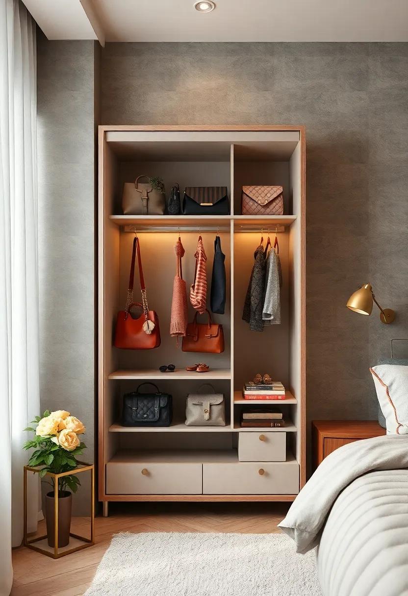 Keep Bags and ⁢Purses Organized: Utilize a⁣ multi-pocket organizer or⁣ a tiered shelf to keep‍ handbags⁣ and purses neatly arranged and easy to access