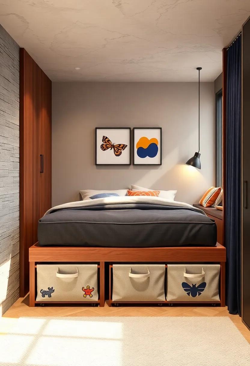 Under-Bed Storage: Utilize the area beneath the‌ bed‍ with rolling bins or boxes⁣ for easy access to seasonal clothes or extra toys