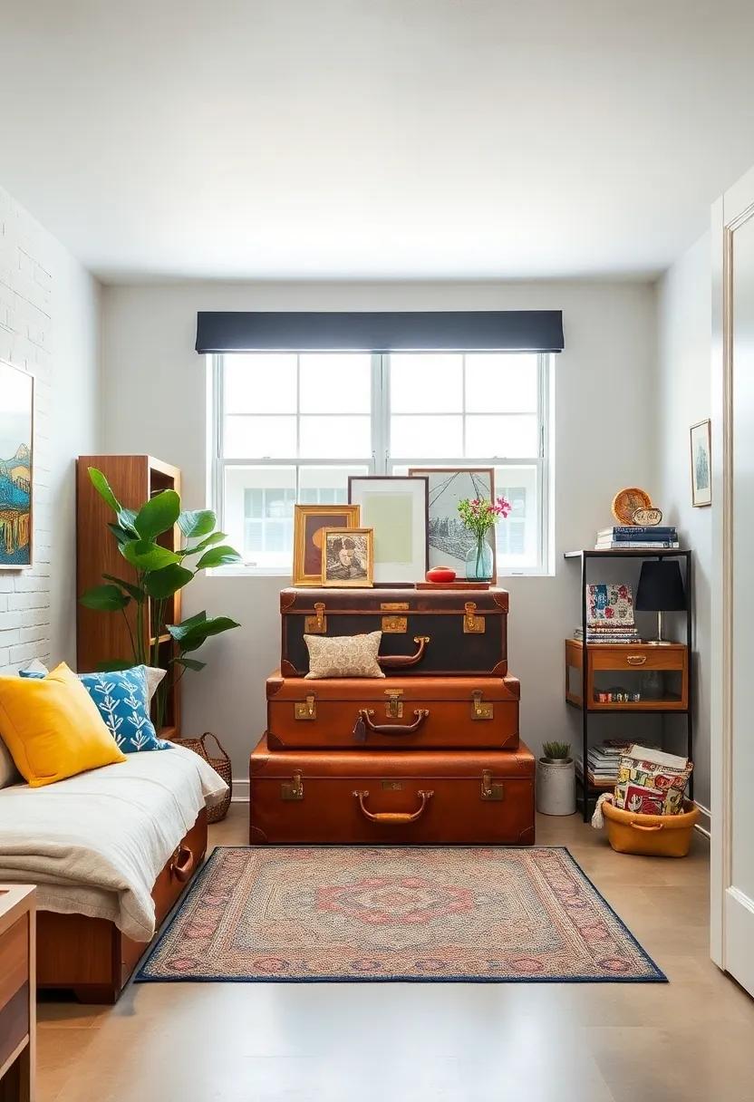 Vintage Suitcases: Use⁢ vintage suitcases as stylish decor that doubles as storage for out-of-season clothes or favorite toys
