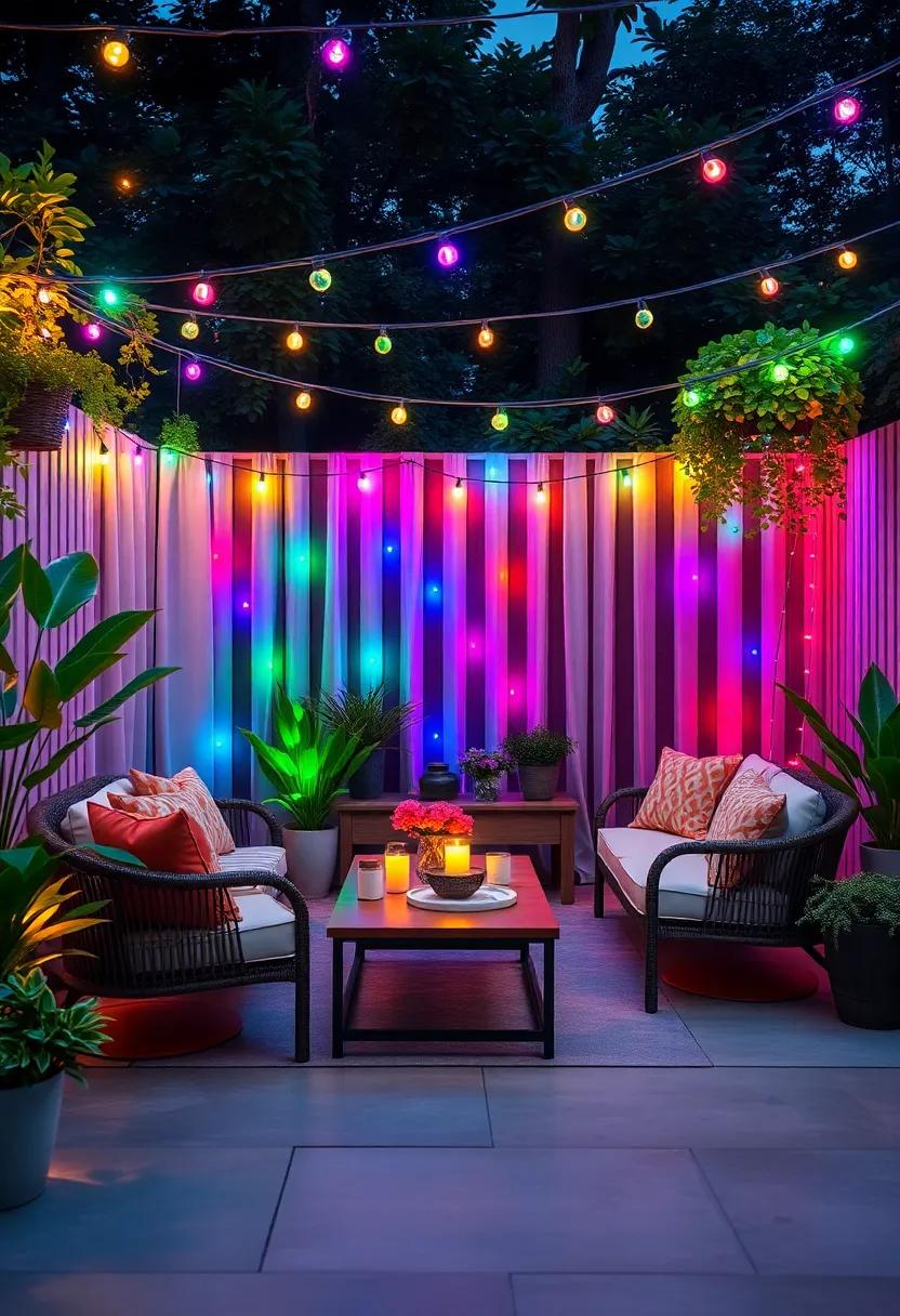 Color Splash: Choose multi-colored⁤ string lights to brighten up your ⁤garden fence​ and create ⁤a vibrant, festive atmosphere for parties and gatherings