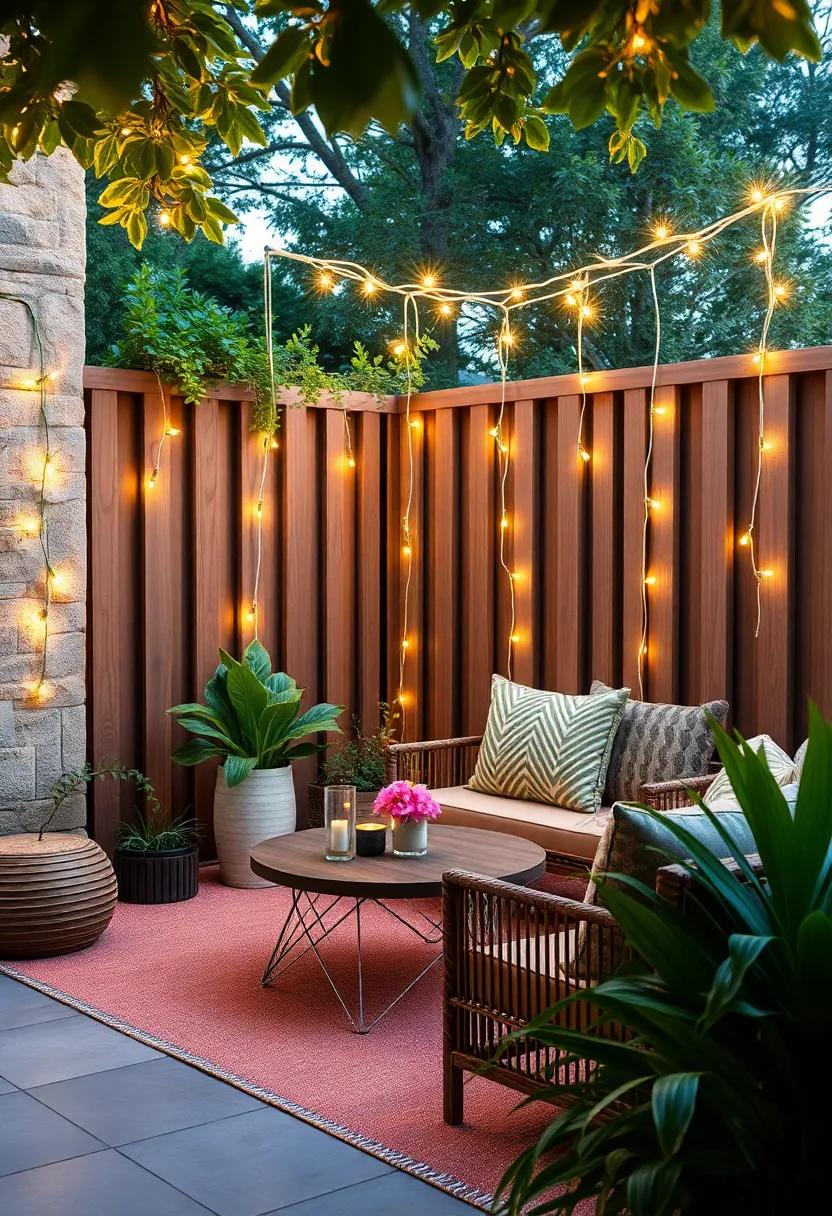 DIY Art:‌ Create your own light art⁢ by‌ weaving string lights into⁤ geometric shapes ⁤on your fence, providing a unique and personalized touch to your garden decor
