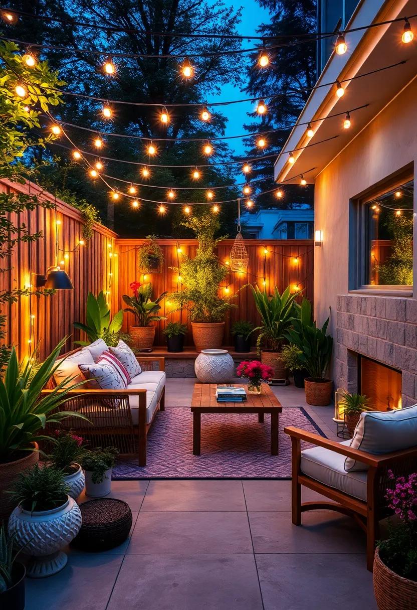 Eco-friendly Glow: Use solar-powered string lights to illuminate your garden fencing, ensuring an eco-conscious ‌approach‌ that charges during ​the day and illuminates at ​night