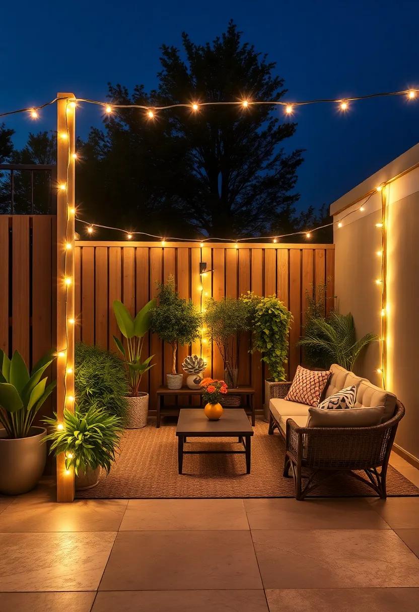 Fence Frame: Outline the perimeter of your garden fence with LED ‌strip lights for a clean, modern look that highlights the boundaries of your space