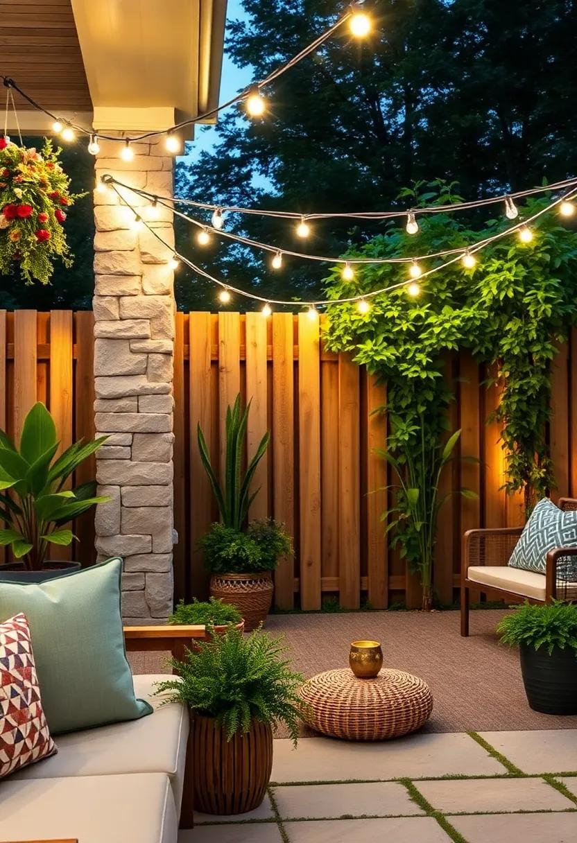 Fence Banners:‍ Create banner-like designs with string lights by using wooden slats or ⁣fabric along⁢ your ‍fence for a charming and artistic ⁤look