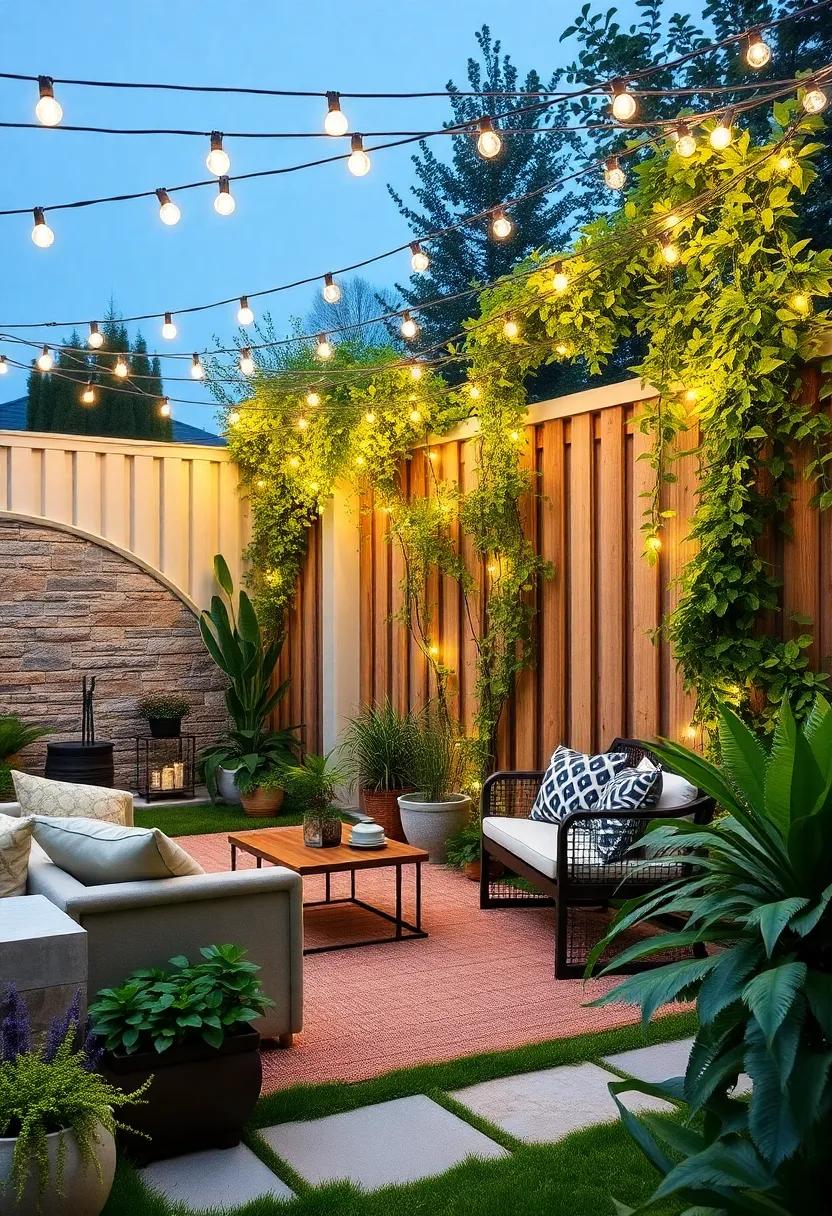Natural Elements: Combine string lights with garlands ⁢of greenery to enhance⁢ your garden's natural beauty while ensuring a soft glow in the ‍evenings