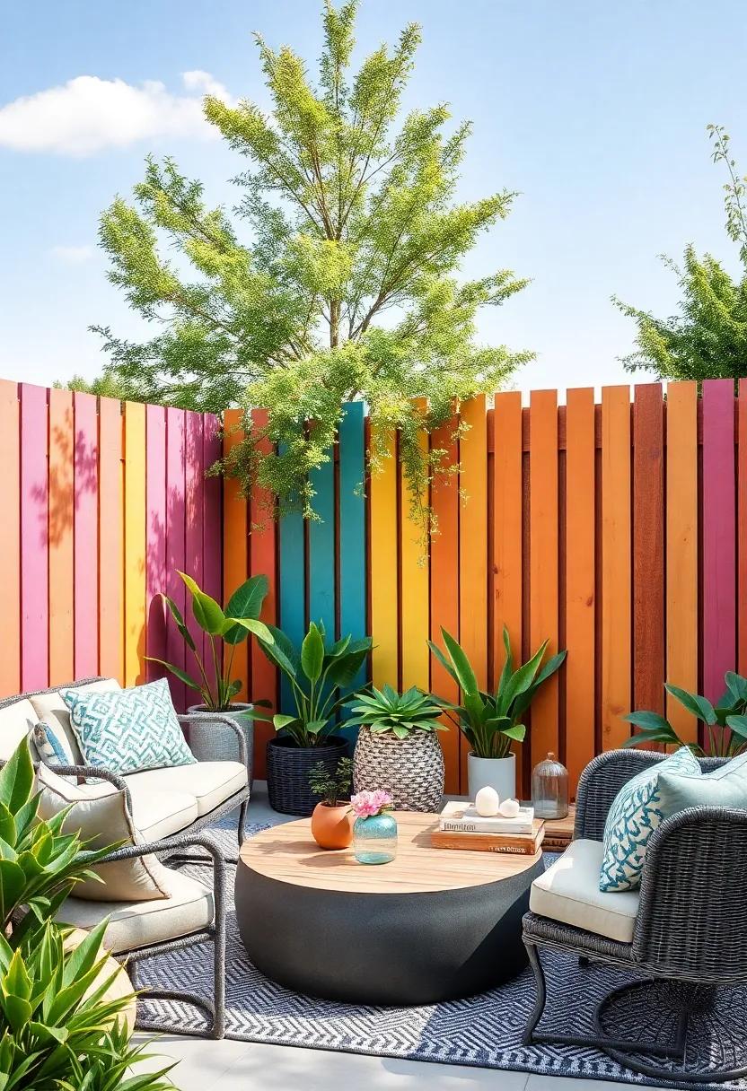 Colorful Painted Panels:⁣ Use⁤ weather-resistant paint to ⁢brighten up wooden fences with bold colors ‍or fun patterns⁣ that reflect your⁣ personality