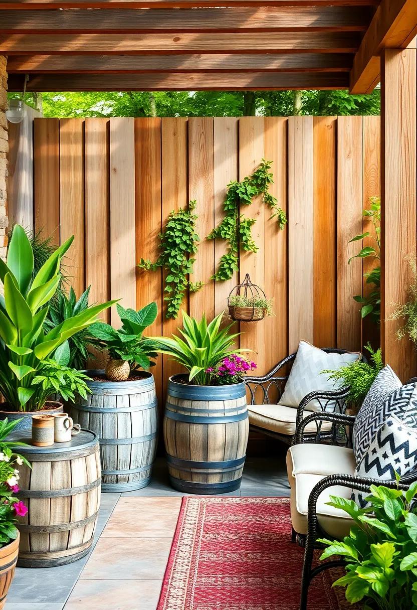 Trellises ⁤and ‍Climbing Vines:⁣ Add a ⁢trellis to your fence and encourage climbing plants like ivy or ⁤clematis to create lush greenery and privacy