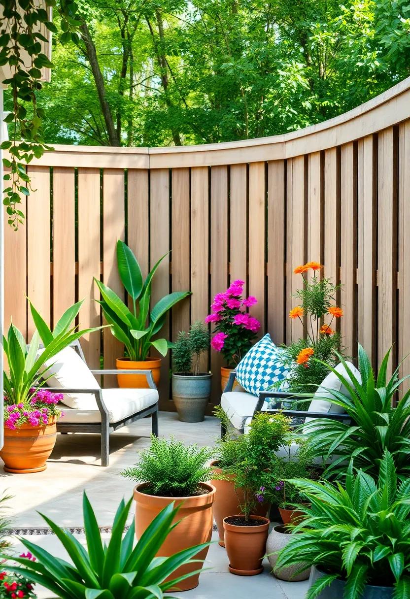 Colorful Pottery: ​Line your fence with ⁣colorful pots filled​ with ‍your favorite⁣ flowers or plants for a vibrant, eye-catching display