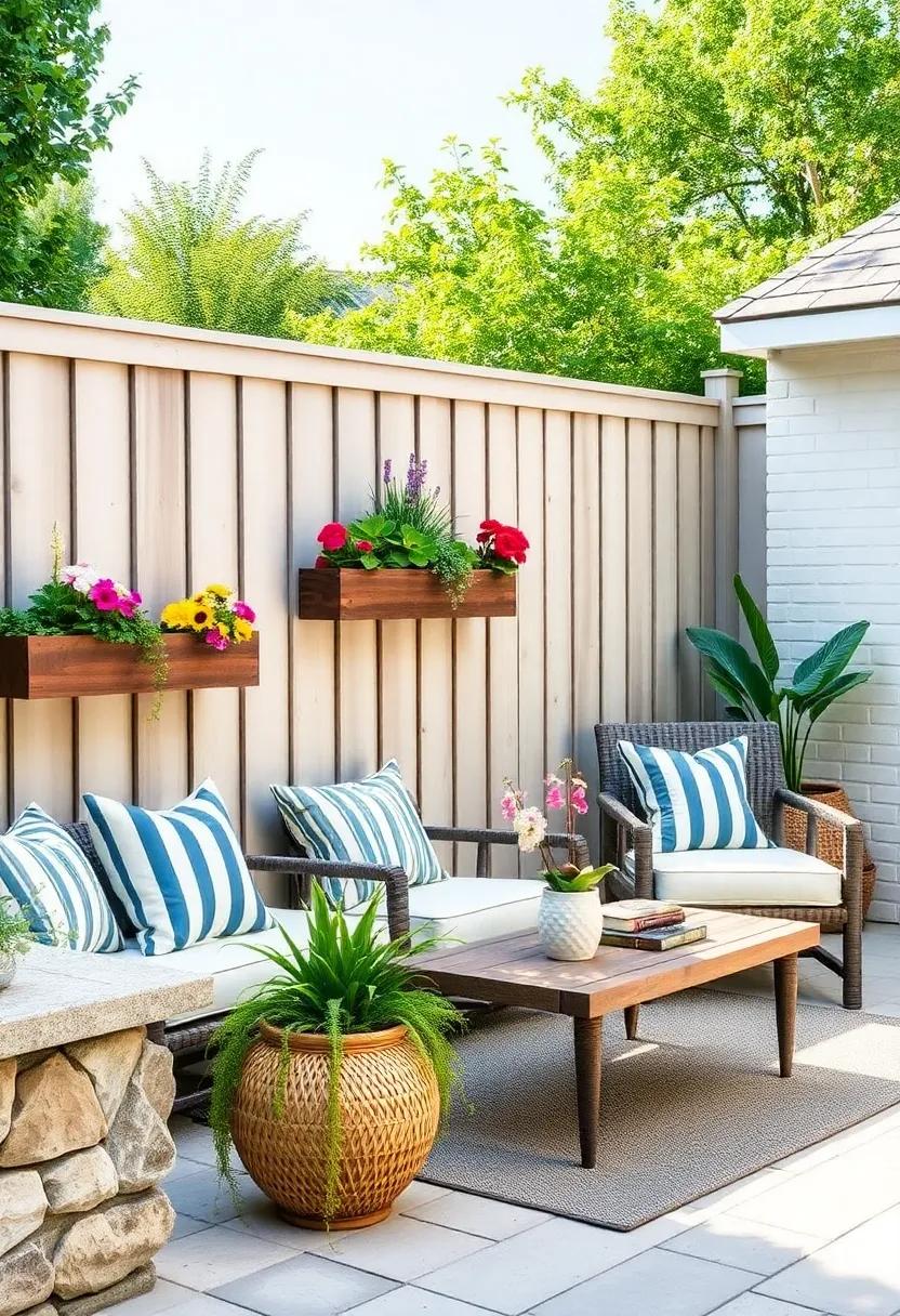 Living Art ​Installations: ‍Attach ⁢shallow boxes to the fence and fill them with colorful annuals or perennials for⁢ a rotating ​display of seasonal flowers