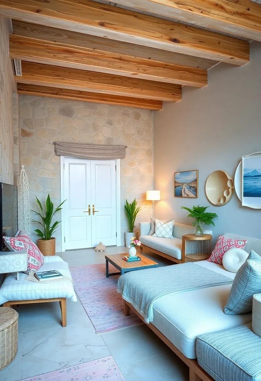 Coastal​ Calm: Use nautical colors ⁤and textures, such as light blues​ and whites, plus seashell⁢ decorations to create a tranquil beach-inspired getaway