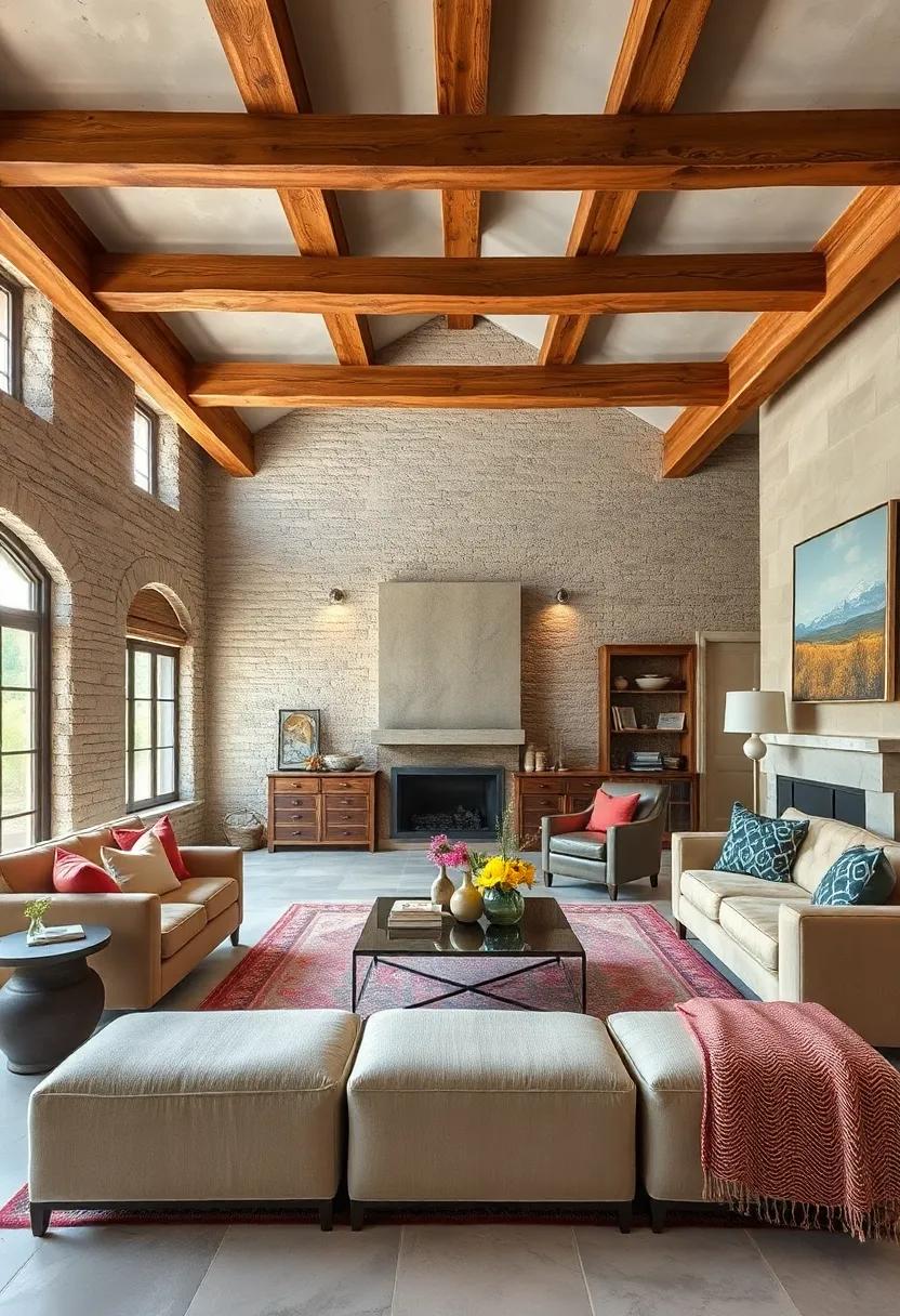 Hang family heirlooms⁤ or vintage​ textiles as wall‍ art, telling a story that resonates with the history ​of the beams