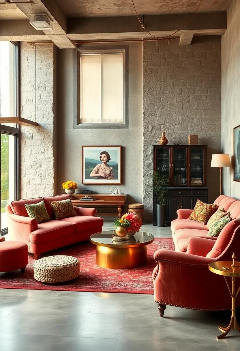 Journey back to the 1940s with a vintage living room that flaunts classic Hollywood glamour,plush sofas,and elegant ⁤accent pieces that exude timeless style