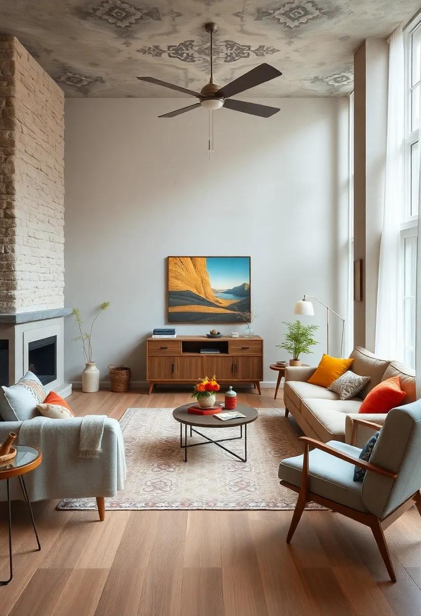 explore a ​Scandinavian-inspired retro ​living room‍ that relies on minimalist​ design, clean lines, ⁣and vintage accessories⁣ for a functional yet stylish space