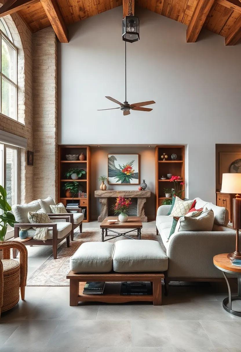 Imagine a⁢ rustic ​vintage living room⁤ that combines reclaimed wood furniture with retro accents, creating a warm and inviting atmosphere reminiscent of simpler times