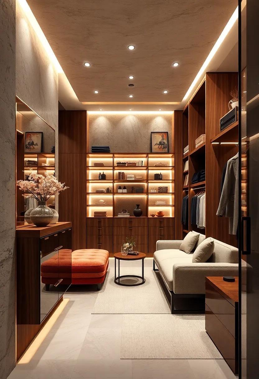 25 Stunning Ideas for a Luxury Walk-In Closet with Elegant Lighting Design