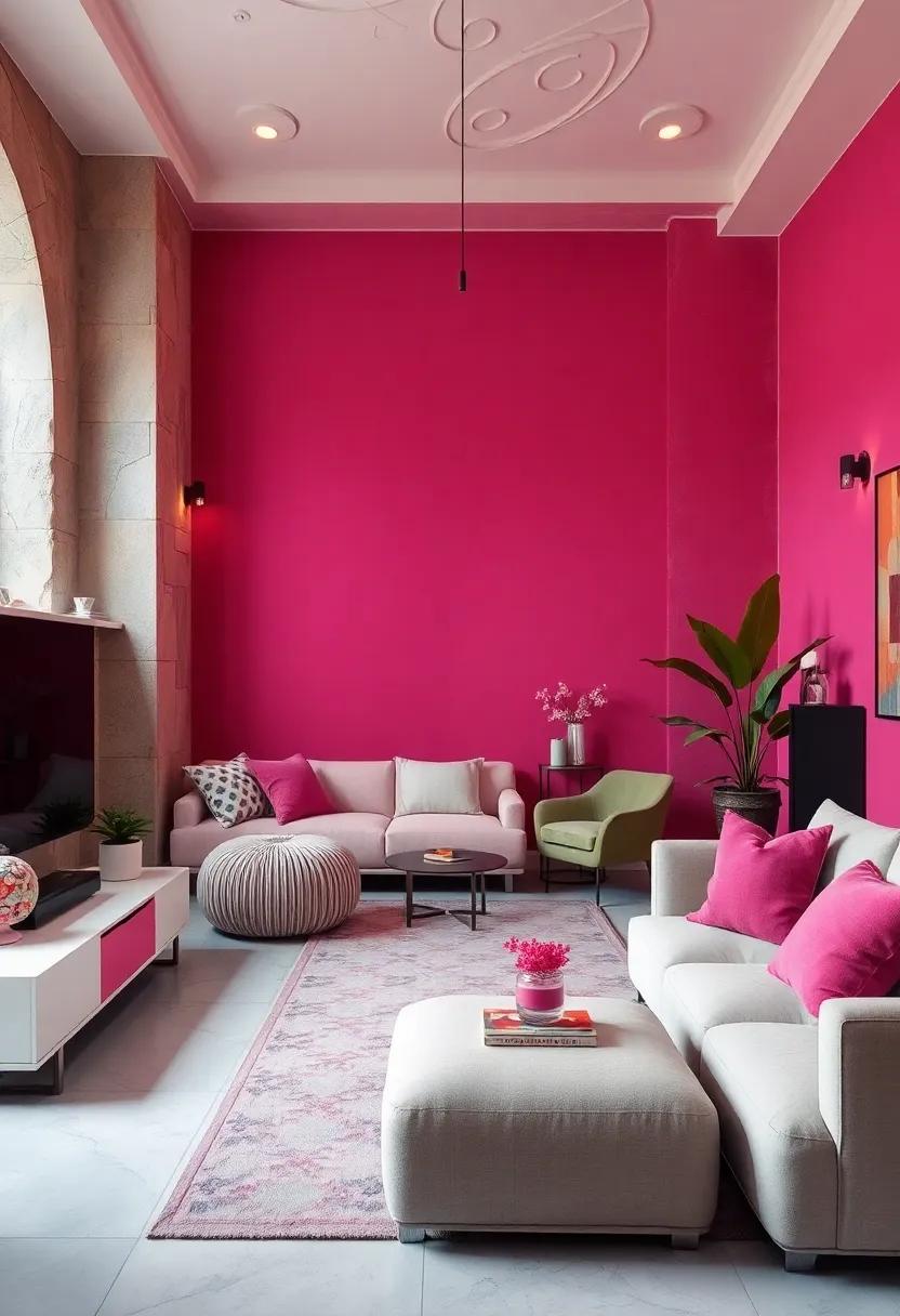 Fuchsia Fantasy: Drench the room in‌ fuchsia, punctuated with chic⁣ black accents, transforming it into a realm of drama and excitement