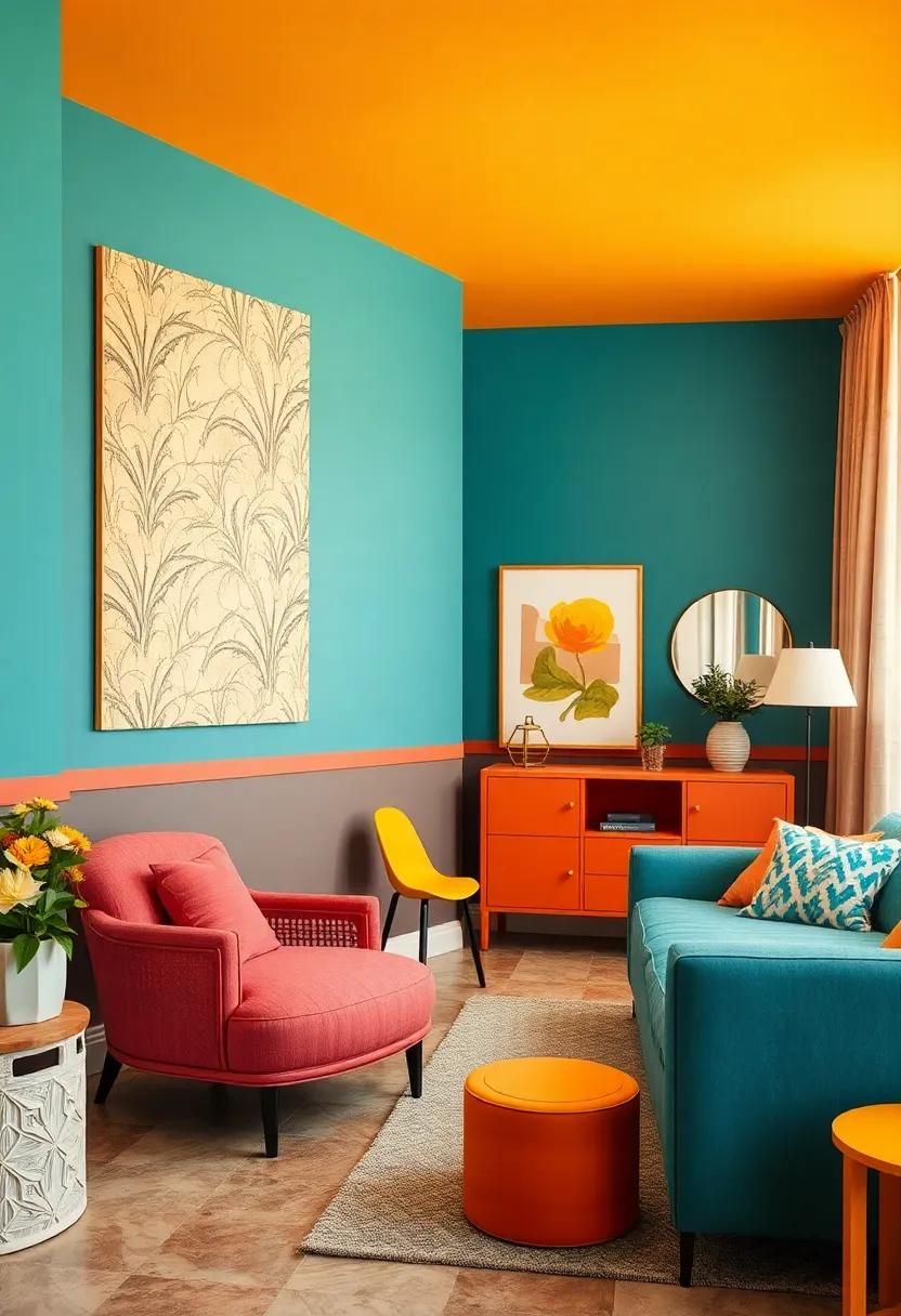 Bold Bottoms Up:‌ Select vibrant lower wall paint with cheerful wallpaper above, allowing for playful splashes of ‍color without overwhelming the senses