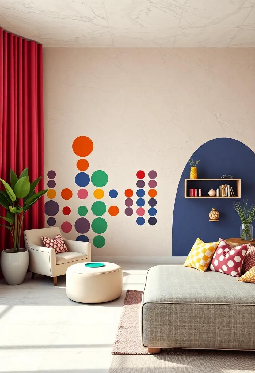 Retro Rollercoaster: Capture the essence of rollercoaster fun with swirling patterns and bright primary colors, turning the ‍room into a thrilling amusement ride