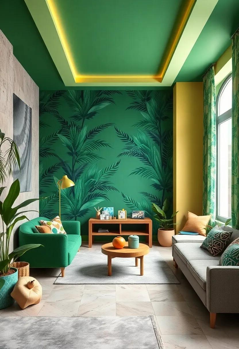 Jungle Fever: Capture the wild spirit with vibrant greens and lively animal prints, mixing natural elements with bold geometric designs for an adventurous⁢ vibe