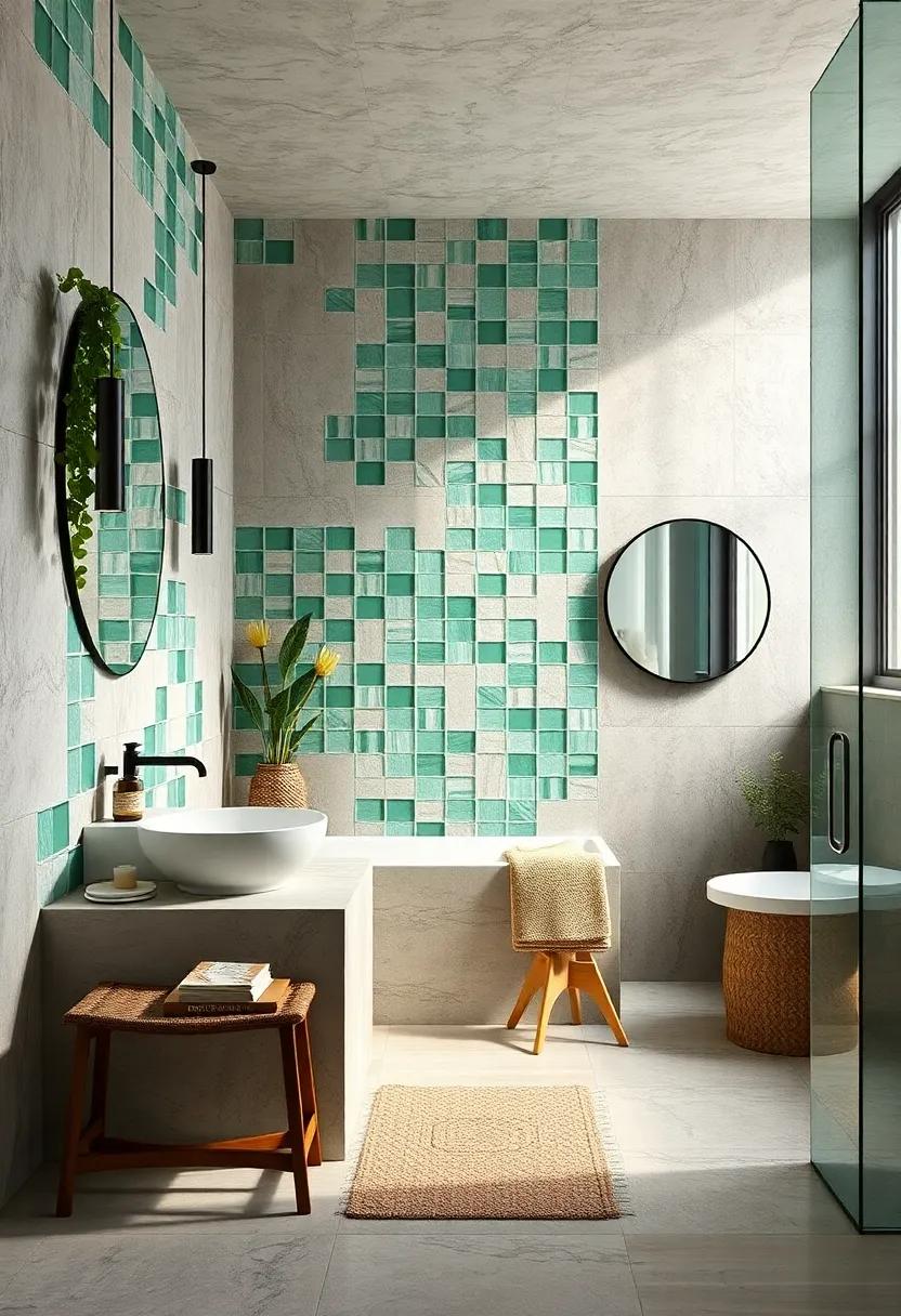 Use recycled glass‍ tiles⁣ for your shower or backsplash,‌ adding a touch⁢ of elegance with an environmentally friendly material