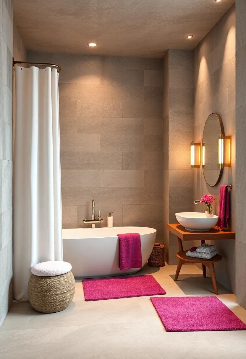 Choose Coordinating‍ Accessories: Select shower ⁤curtains, bath mats, and towels that share a common design or color, tying the room together effortlessly
