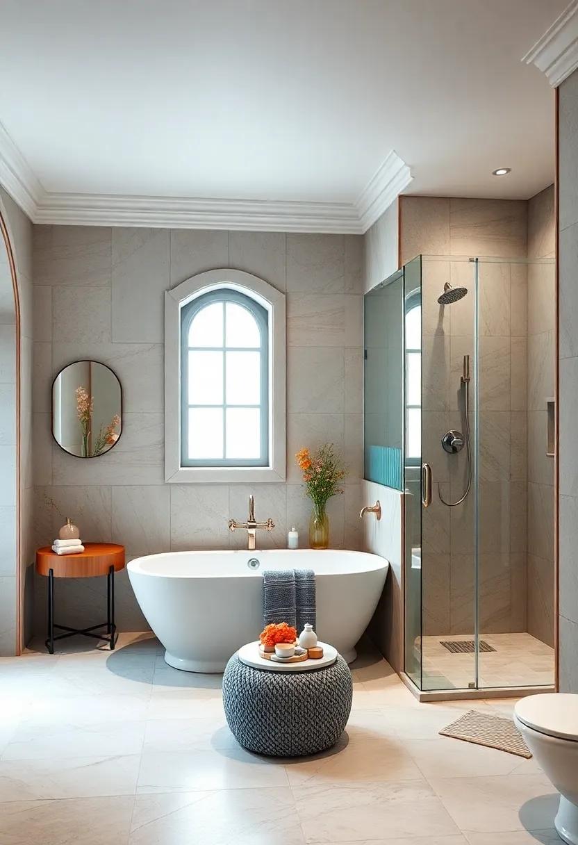 Highlight architectural Features: Accentuate interesting architectural details like crown⁢ molding or trim to add character and​ charm to your ‌bathroom