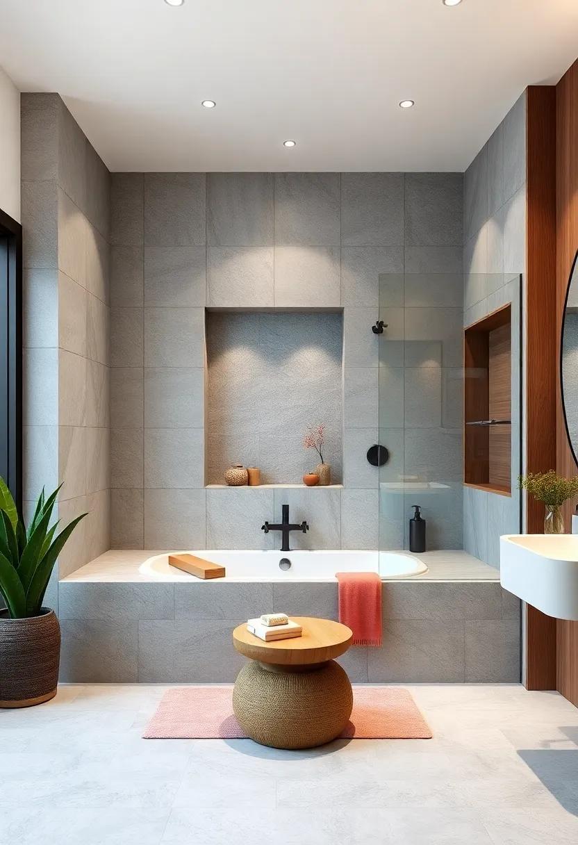 Use Natural⁣ Materials: Highlight natural ‍stone or wood accents in your tub and ⁢shower area for‍ an earthy,⁣ organic aesthetic