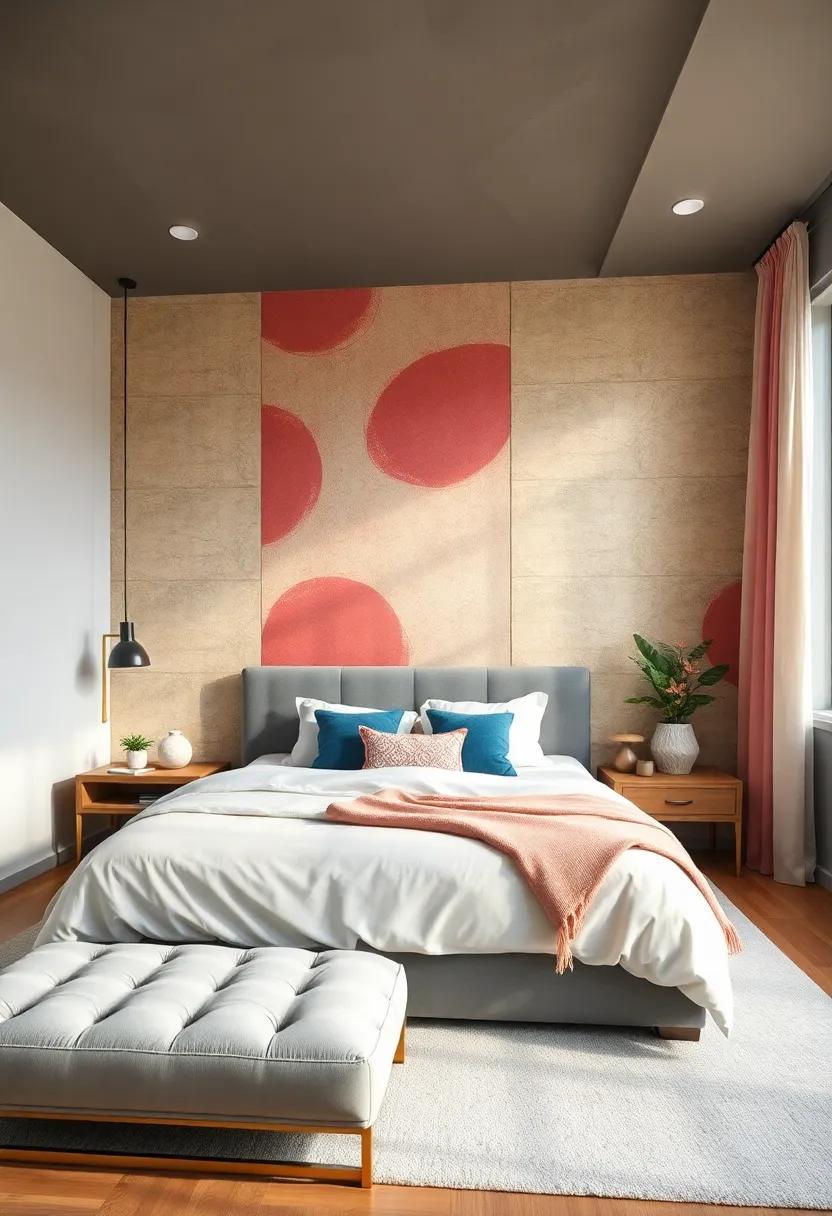 Bold Accent Wall: Use⁤ removable​ wallpaper or a stencil to create a bold accent wall that brings character to your room without ​a permanent commitment