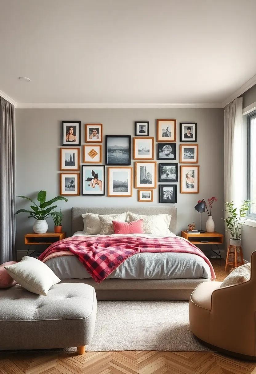 Gallery ⁤Wall: Create an eye-catching gallery wall​ using thrifted frames ⁣and your favorite prints or personal photographs for a ⁣personalized touch