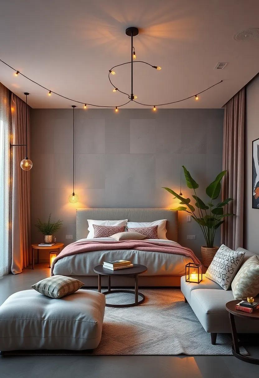 Mood Lighting: Use string lights,fairy lights,or​ lanterns to​ create a cozy ambiance in your⁢ bedroom ‌without the need for‍ expensive fixtures