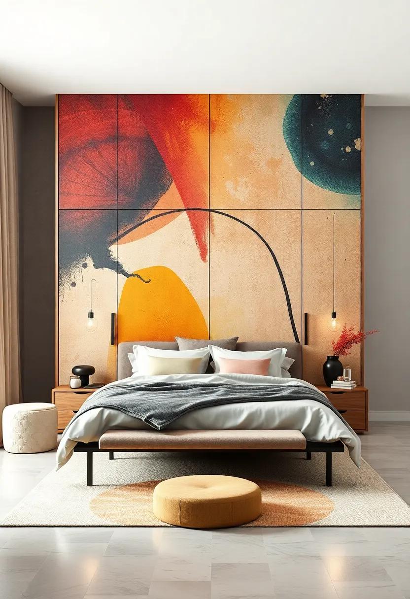 Artistic Flair: Discover how a⁢ wardrobe with​ an artistic finish or mural can ⁢become a captivating centerpiece in‌ a creatively ​designed bedroom