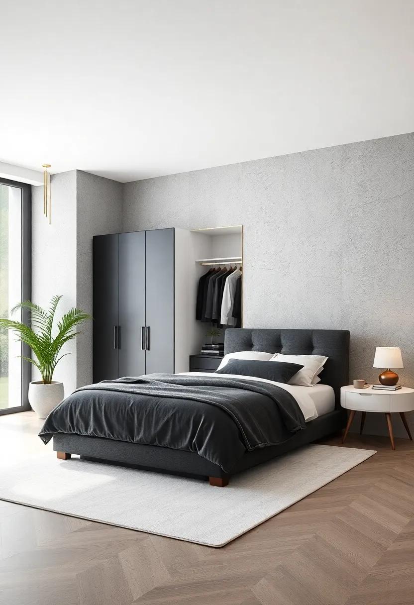 Monochrome Magic:‌ Explore the elegance of a black-and-white theme where a chic wardrobe becomes an art piece⁤ within the monochromatic scheme