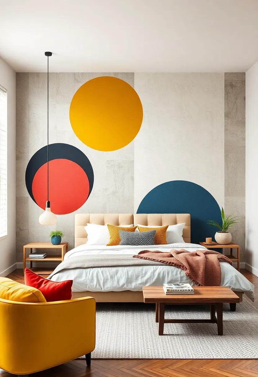 Bold Geometric Patterns: Transform your walls⁤ with oversized ‌geometric⁣ shapes in contrasting colors for a modern, dynamic look