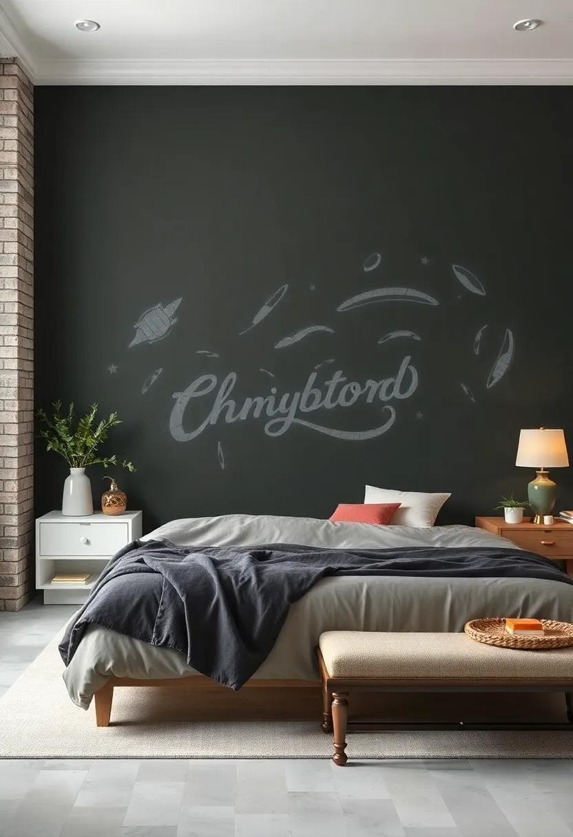 Chalkboard Paint: Consider a chalkboard wall for a playful‌ and interactive element, ⁤where you can⁢ express yourself creatively or jot ​down daily reminders