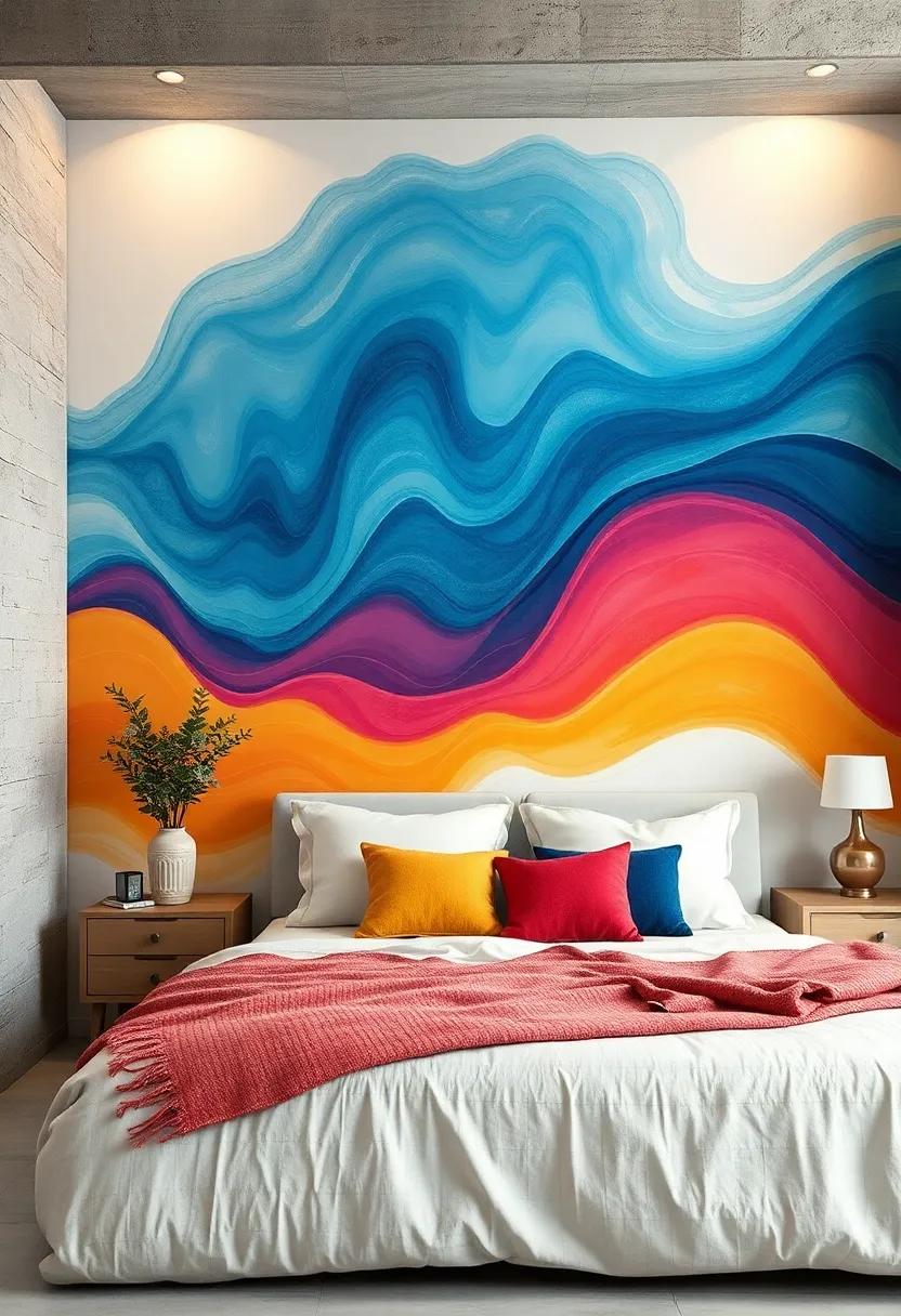 Sound Waves:⁤ Use fluid lines and ⁣color gradients to paint abstract sound wave designs, perfect for music lovers looking to personalize their space