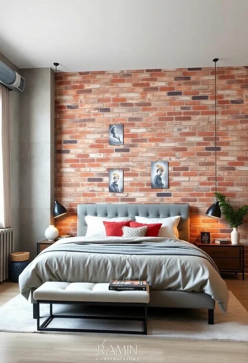 Urban Textures: Mimic exposed brick or concrete ​with paint to give a chic, industrial touch​ that’s both modern and edgy