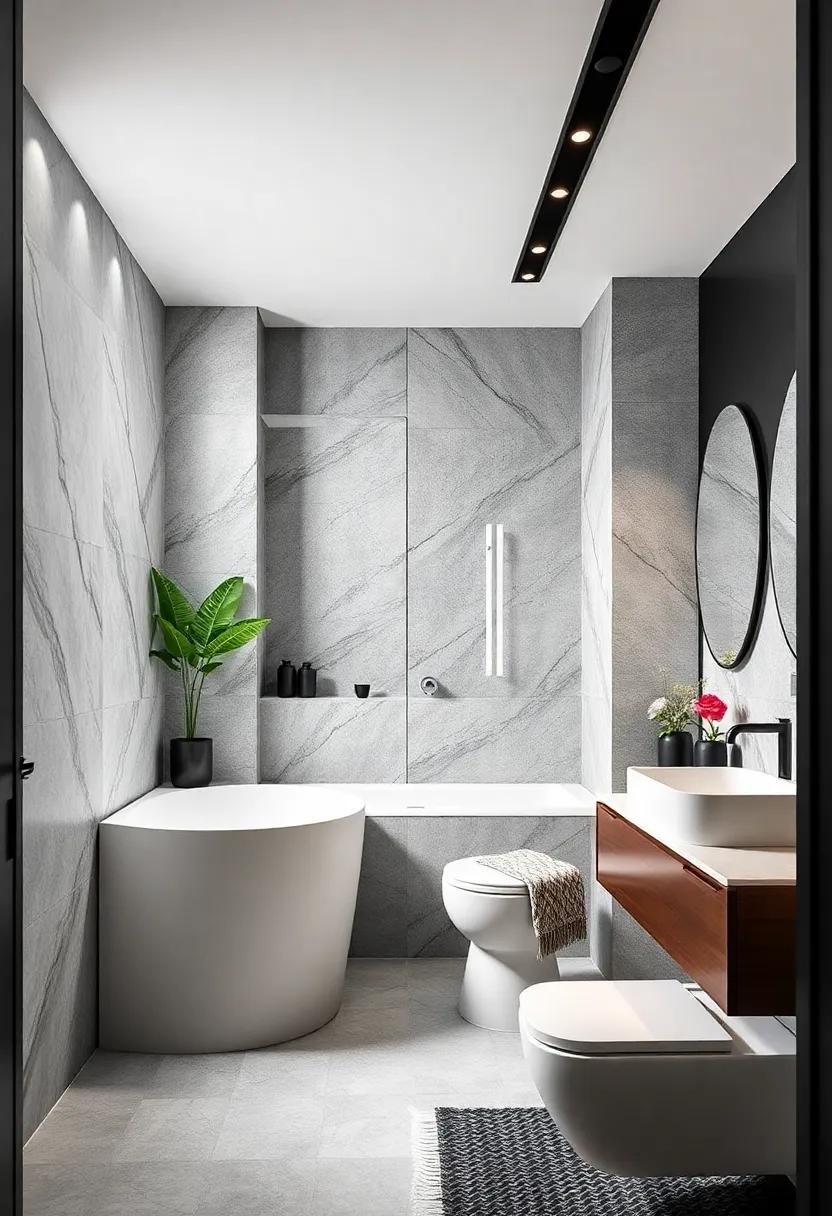 Embrace a Monochromatic Palette: Create a striking look with shades of black, white, and grey for a sleek, modern feel