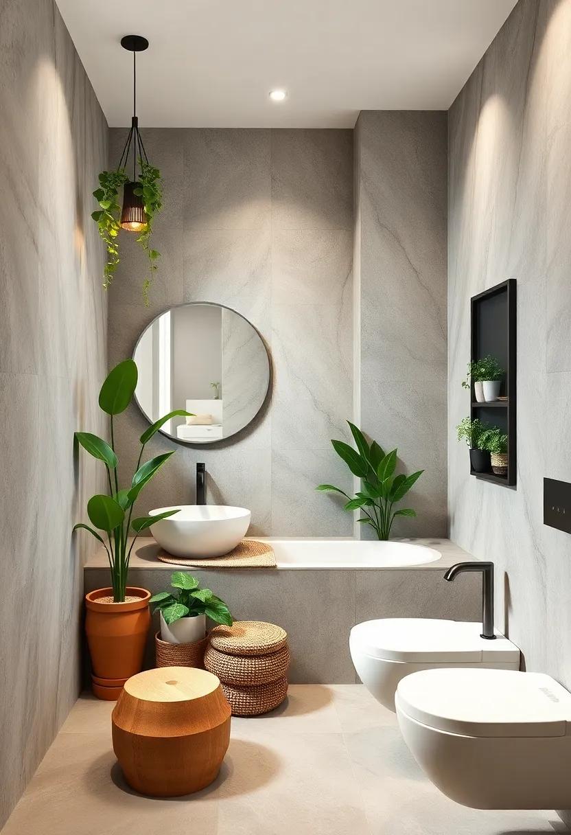 Go Green with Plants: Infuse your bathroom with life by adding easy-care plants that thrive in humid environments