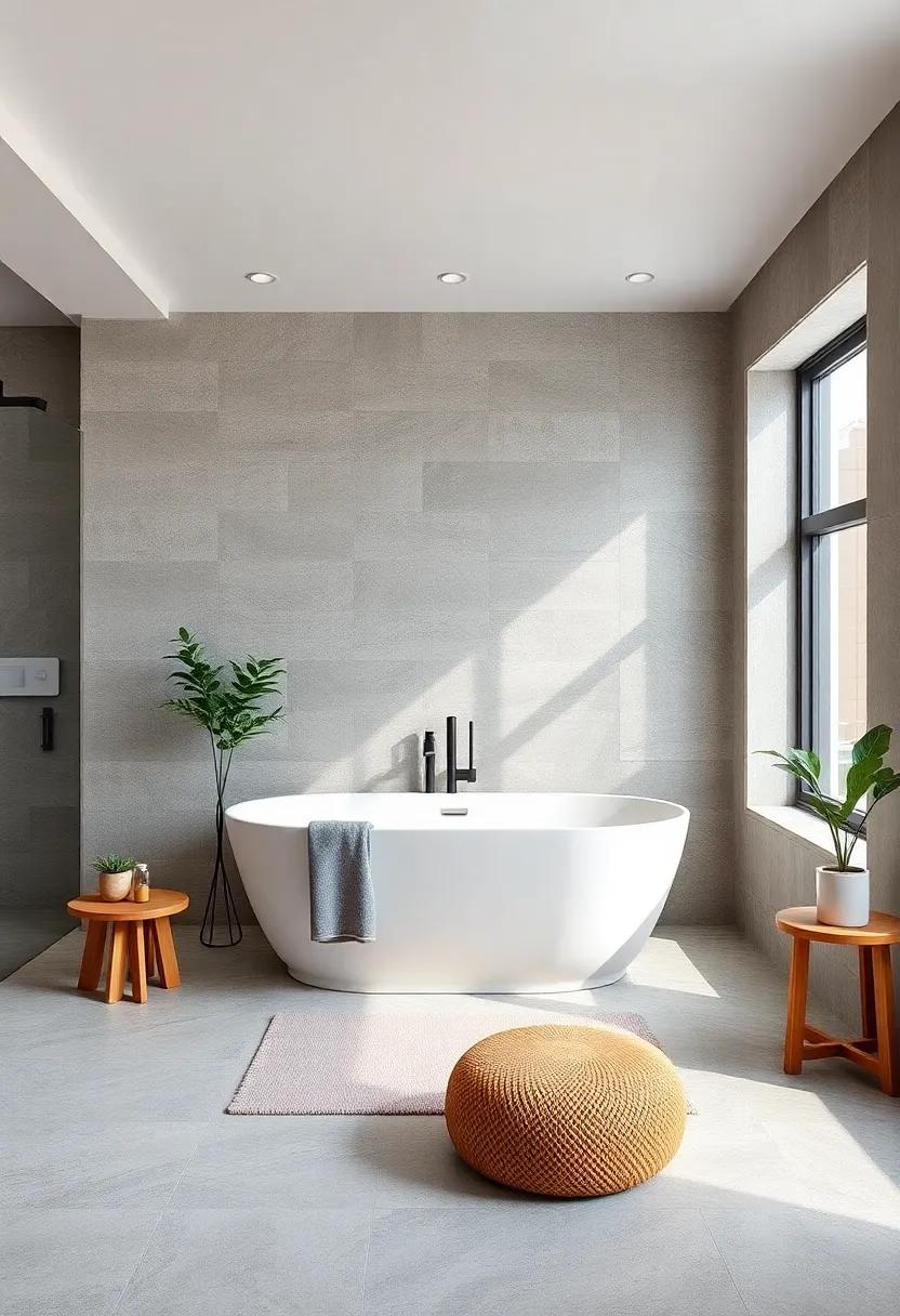 Opt for Freestanding Bathtubs: Invest in a statement bathtub that doubles as a piece of art,drawing attention and adding luxury