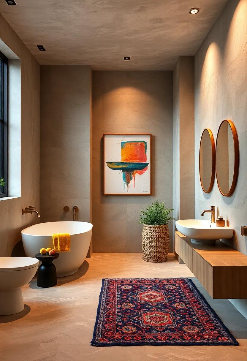 Play with Scale: Mix large-scale items, like oversized art or a large rug, with smaller decor to create a dynamic aesthetic