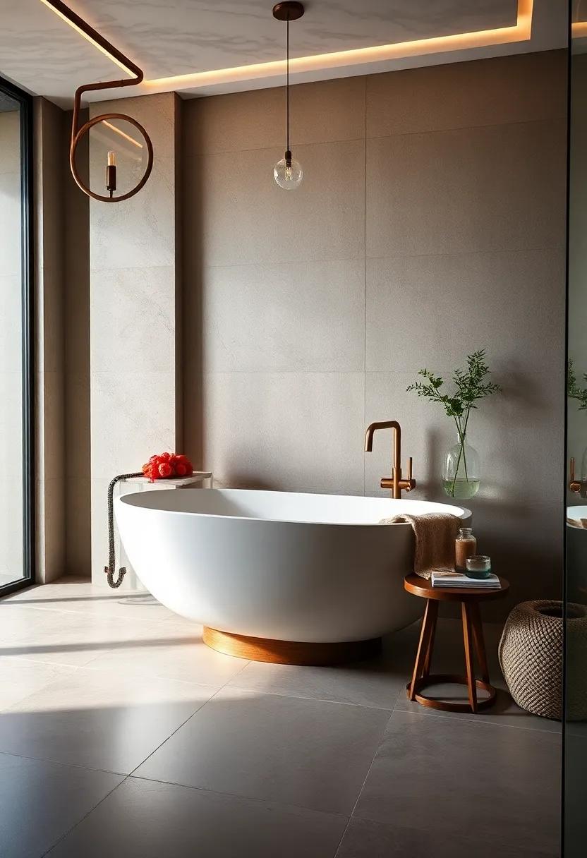 Floating Bathtub:⁢ Install‌ a stylish freestanding bathtub that not only serves as a focal point but also exudes⁣ elegance and chicness