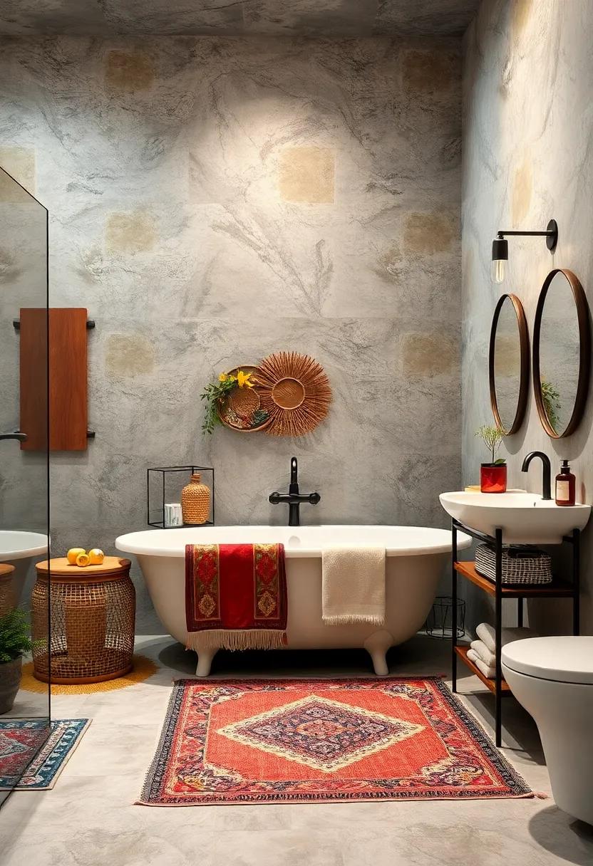 layered ⁢Rugs:​ Mix and match various rugs for a cozy ​and eclectic ‍feel ​that brings warmth and texture to ‍your bathroom