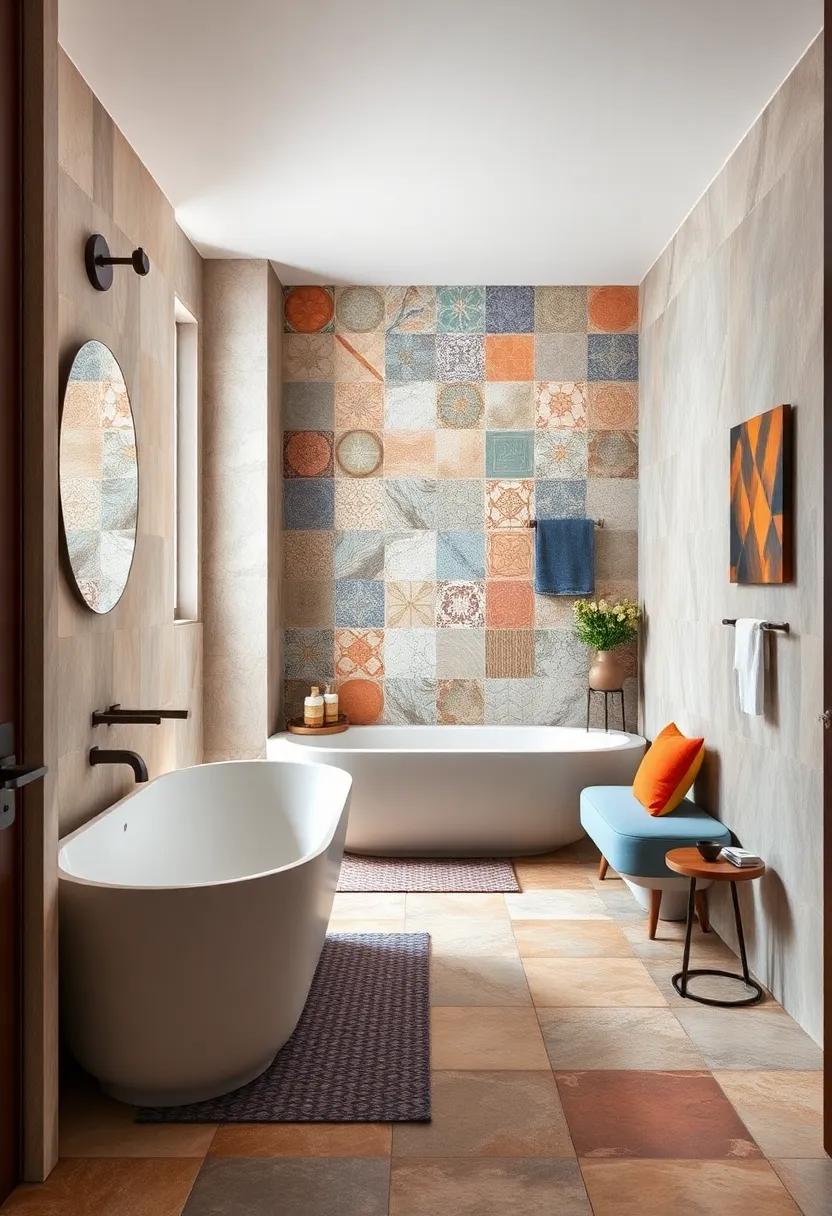 Mix and Match Tiles: Combine different tile patterns ⁣and colors to create⁢ a stunning visual⁣ effect that showcases your‌ personality​ and ‌style