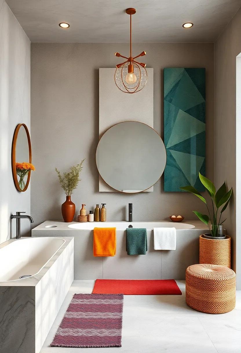 Unique Partitioning: Use decorative ⁤screens ‌or⁢ room ⁤dividers to create zones‌ within your bathroom that double as stylish decor