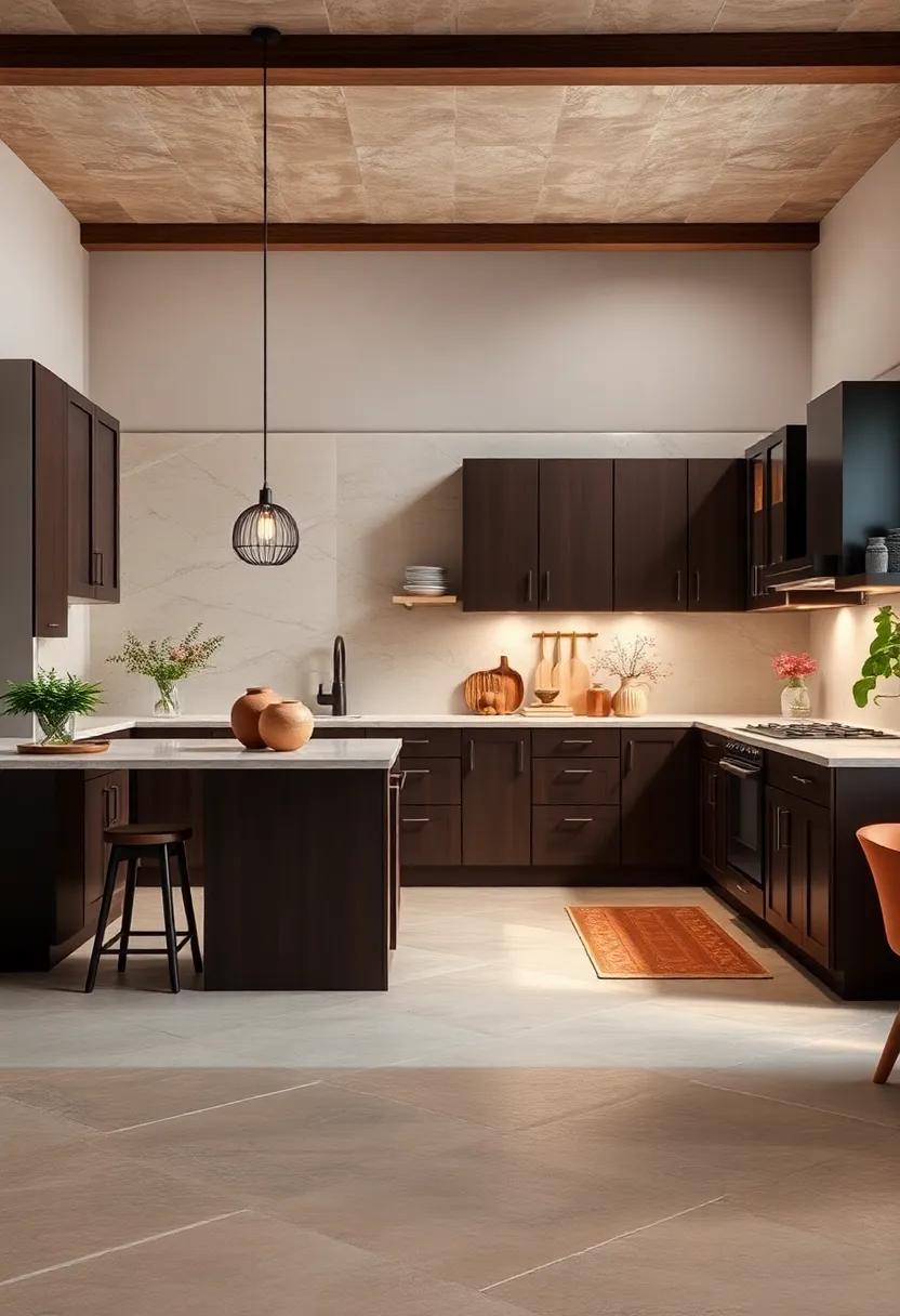 Choose Bold Flooring:​ Select patterned or dark-toned floors to ‍tie‌ the⁢ room together⁤ and accentuate the cabinets